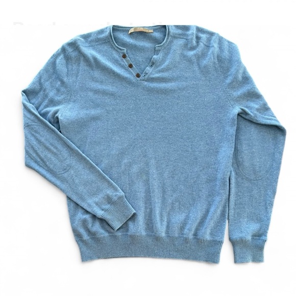 Raffi Cashmere Luxury V-Neck Sweater Merino Wool Cashmere Blend Medium - Picture 2 of 7